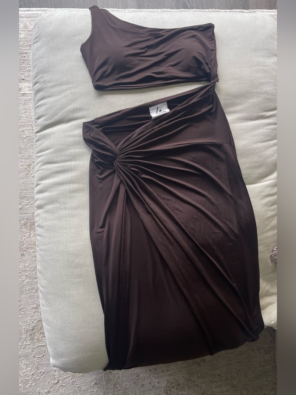 La Sisters skirt with split and top.